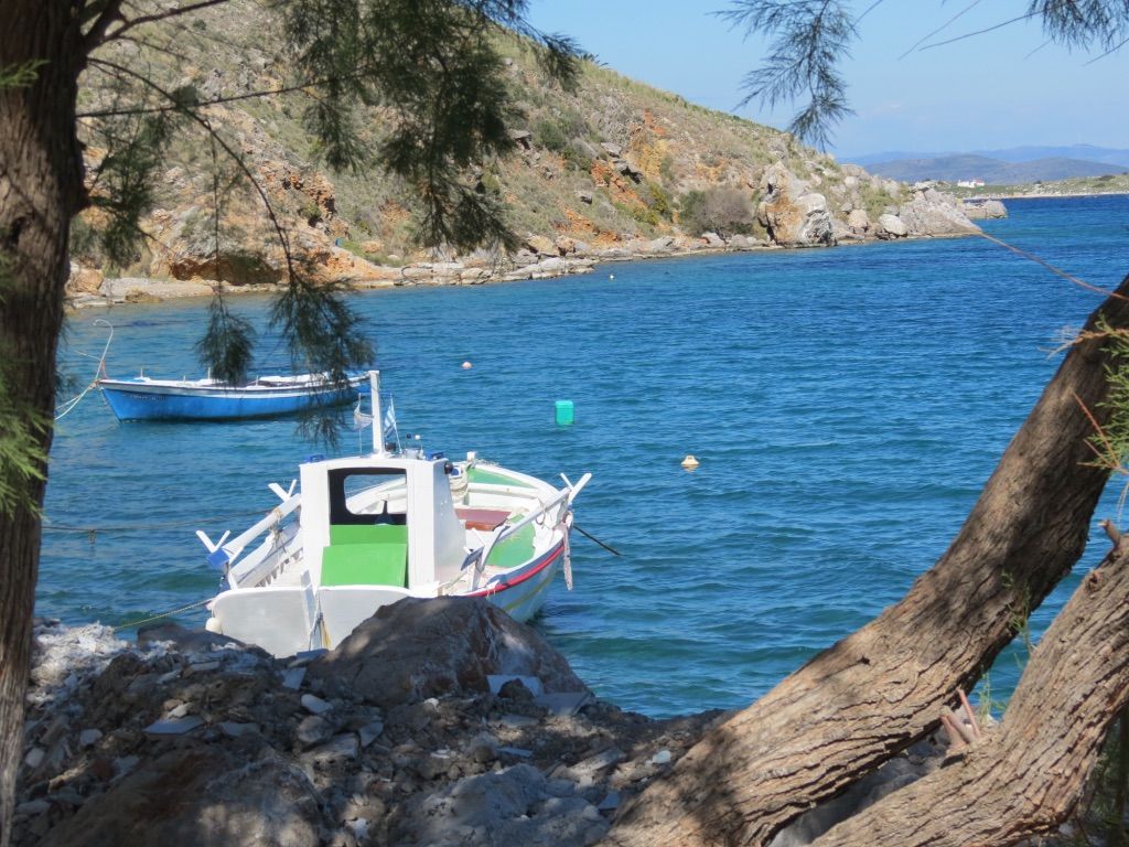 Boat trip in Chios turquoise water Boat trip in Chios turquoise water